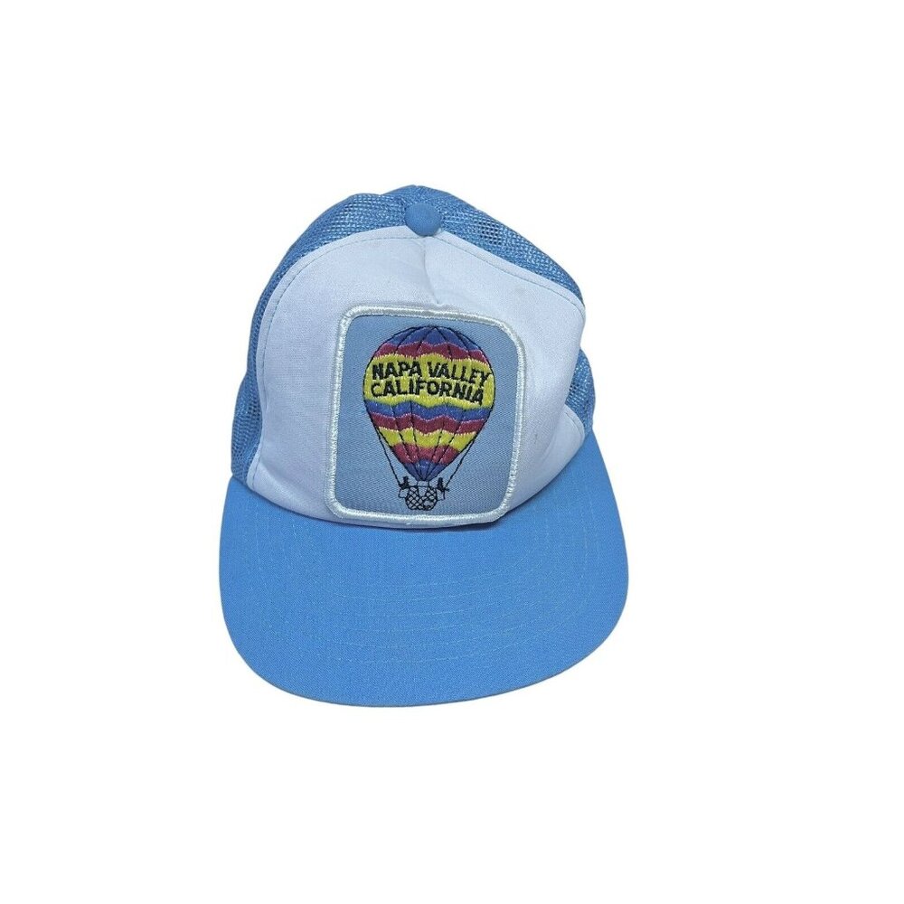 Vintage Napa Valley Hat Trucker SnapBack Hot Air Balloon Cap Embroidered